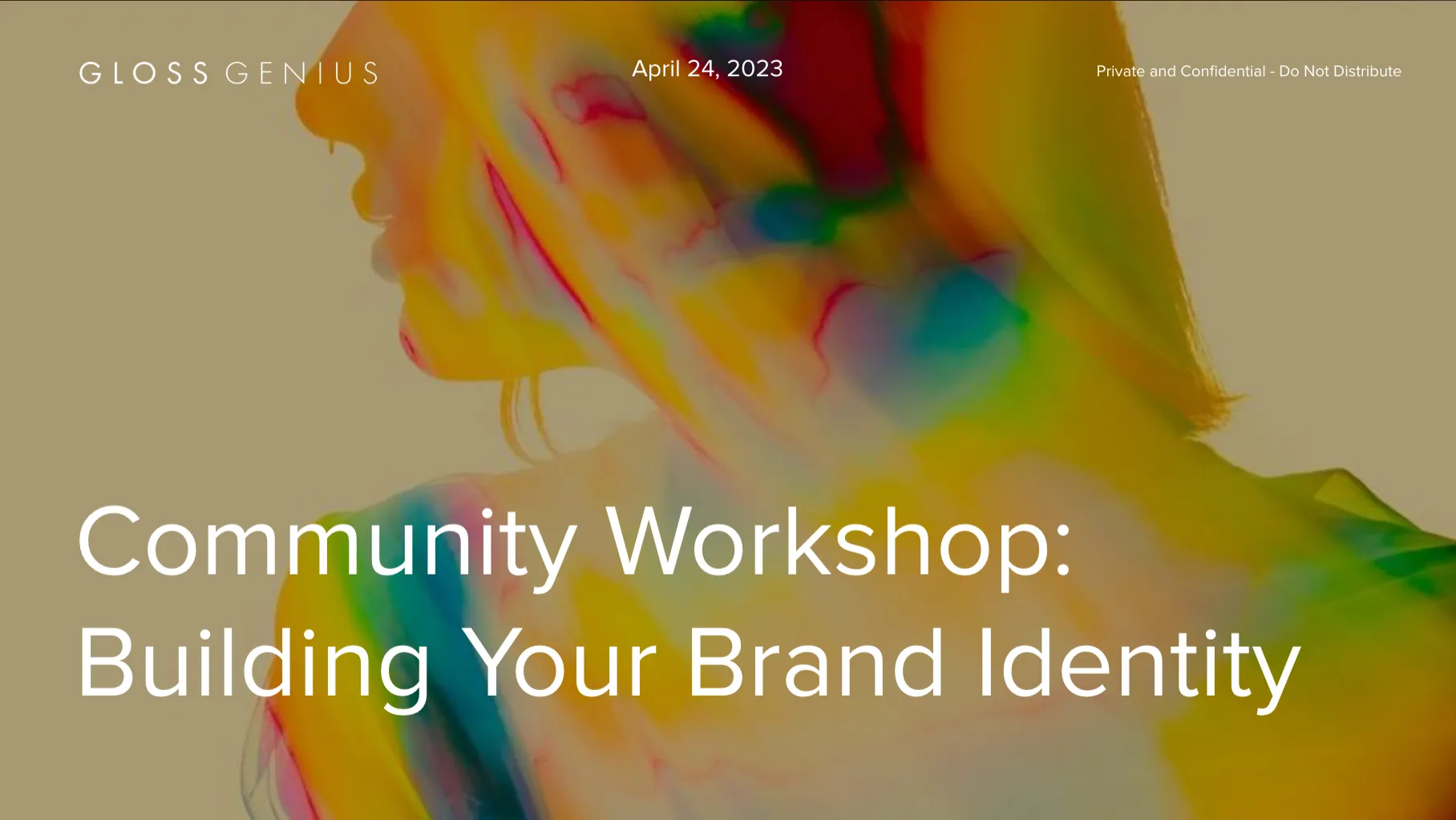 Community Workshop: Building Your Brand Identity